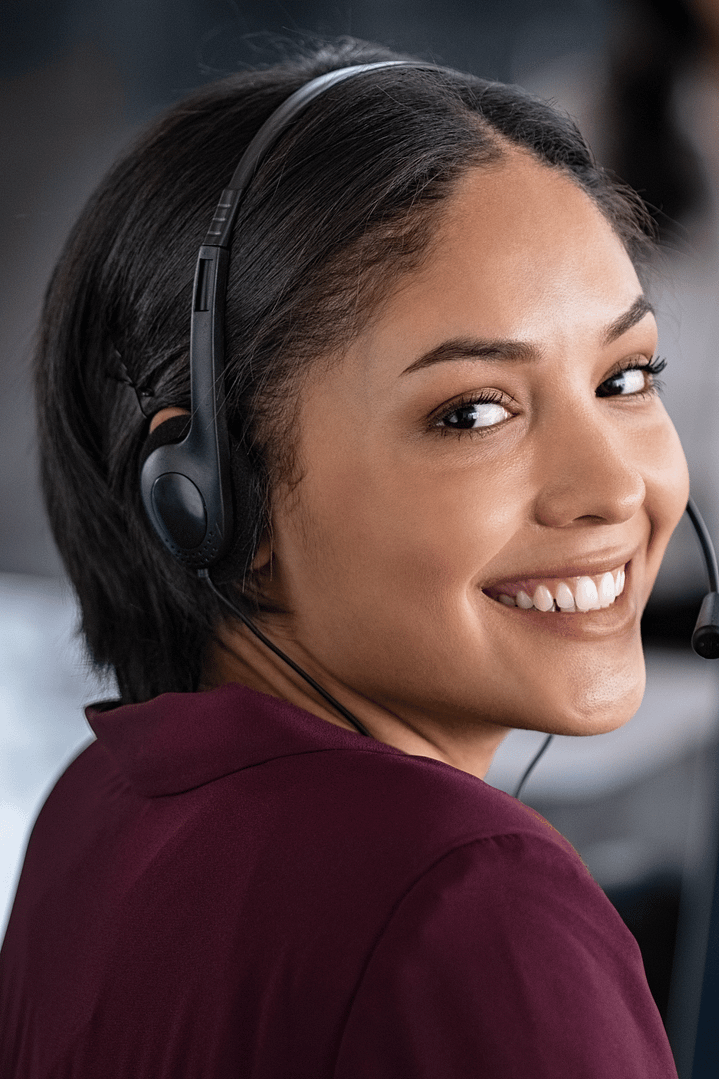 call center girl vertical